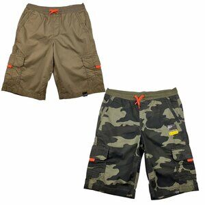 2Urban Pipeline Youth Boys Cargo Shorts Size 14-16 Knit Waistband Casual Comfort